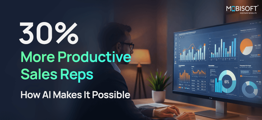 AI in sales productivity showing how AI sales automation tools help sales reps increase productivity by 30%