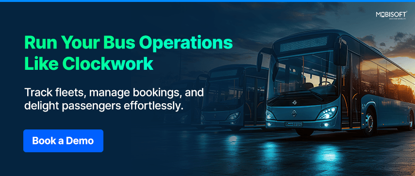 Bus booking software for ticket booking and fleet management.