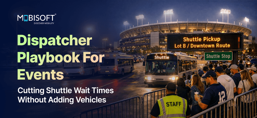 Dispatcher Playbook for Events banner showcasing shuttle coordination