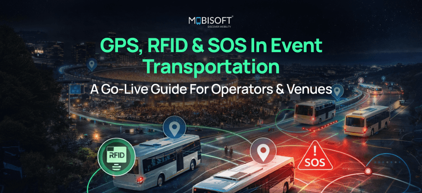 GPS, RFID, and SOS systems for event transportation management