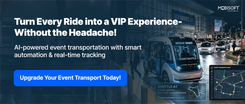 VIP event shuttle transportation powered by fleet management software and real time tracking