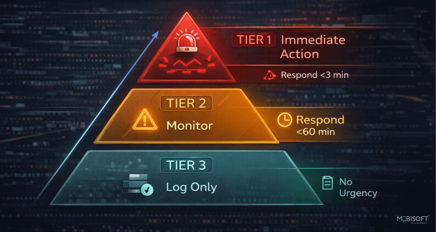 alert management system hierarchy with real time alert system levels