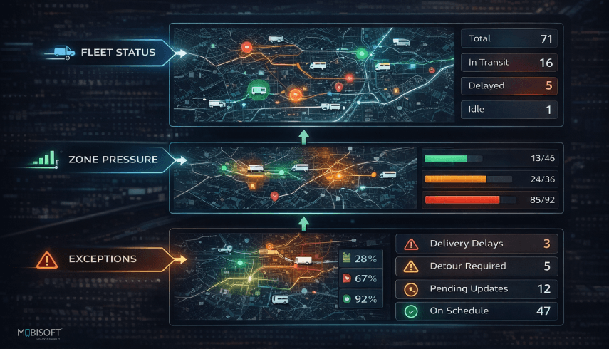 command center dashboard architecture with real time operations dashboard layers