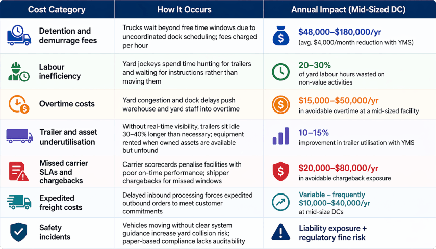  hidden costs of manual yard management including detention labor and inefficiencies