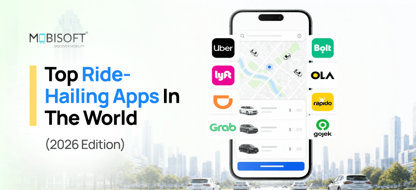 Top ride-hailing apps in the world 2026 featuring Uber Lyft DiDi Grab Bolt and Waymo autonomous ride hailing