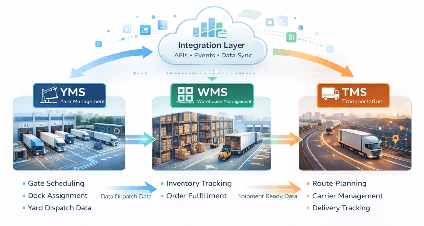 before vs after automation in yard operations software showing efficiency improvement in logistics systems