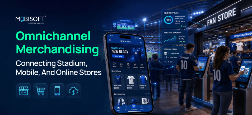 Omnichannel merchandising across stadium retail, mobile commerce, and online retail platforms.