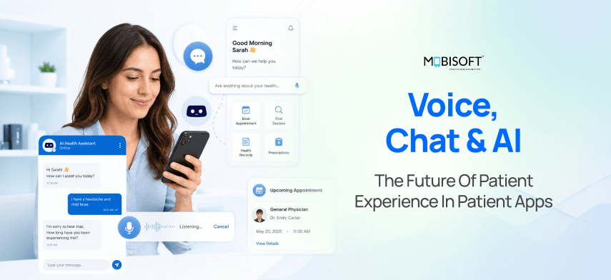 voice AI and conversational AI improving patient experience in healthcare apps