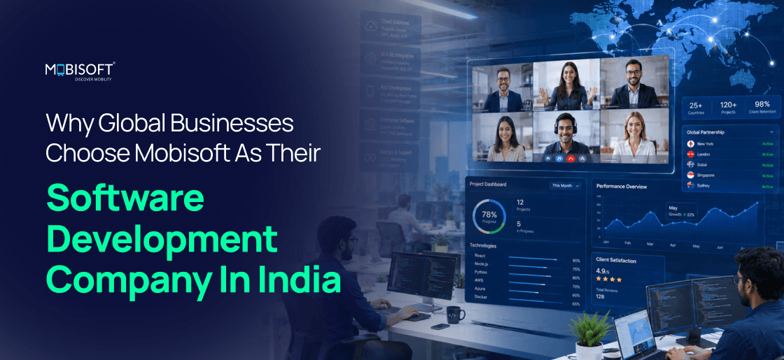 Global businesses working with a software development company in India for offshore software solutions