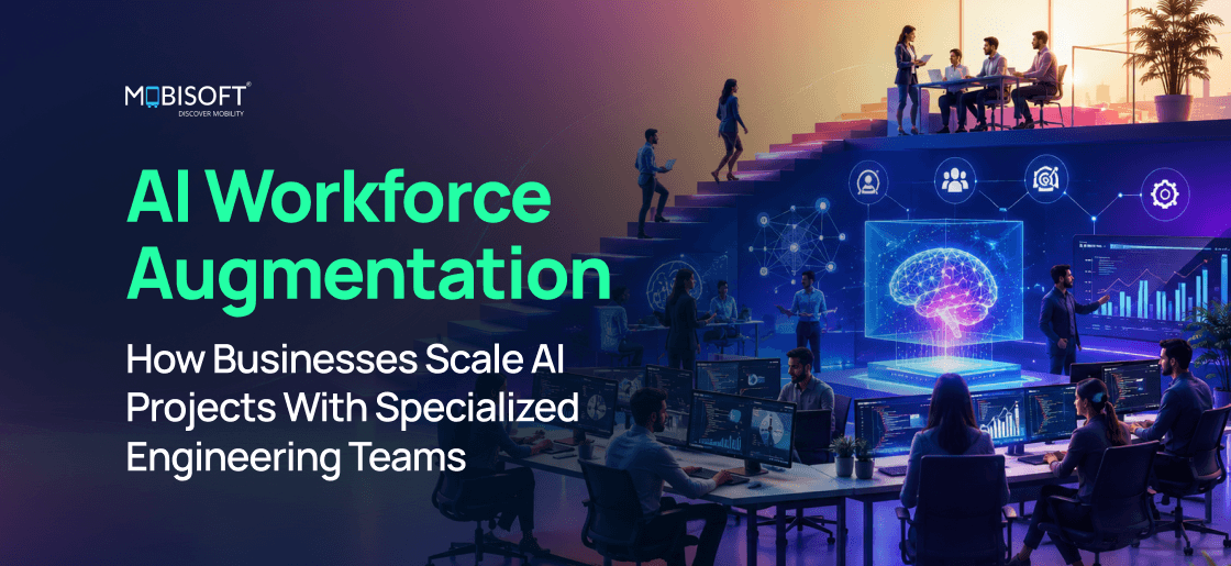 AI workforce augmentation helping businesses scale AI projects with specialized engineering teams.