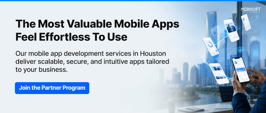  Custom mobile app development team creating intuitive enterprise mobile applications for seamless user experiences.