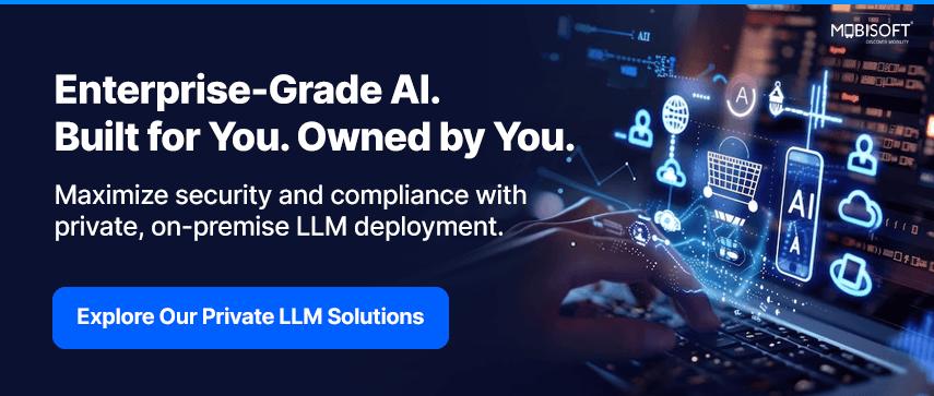 Enterprise AI solutions with custom LLM API integration and AI development services