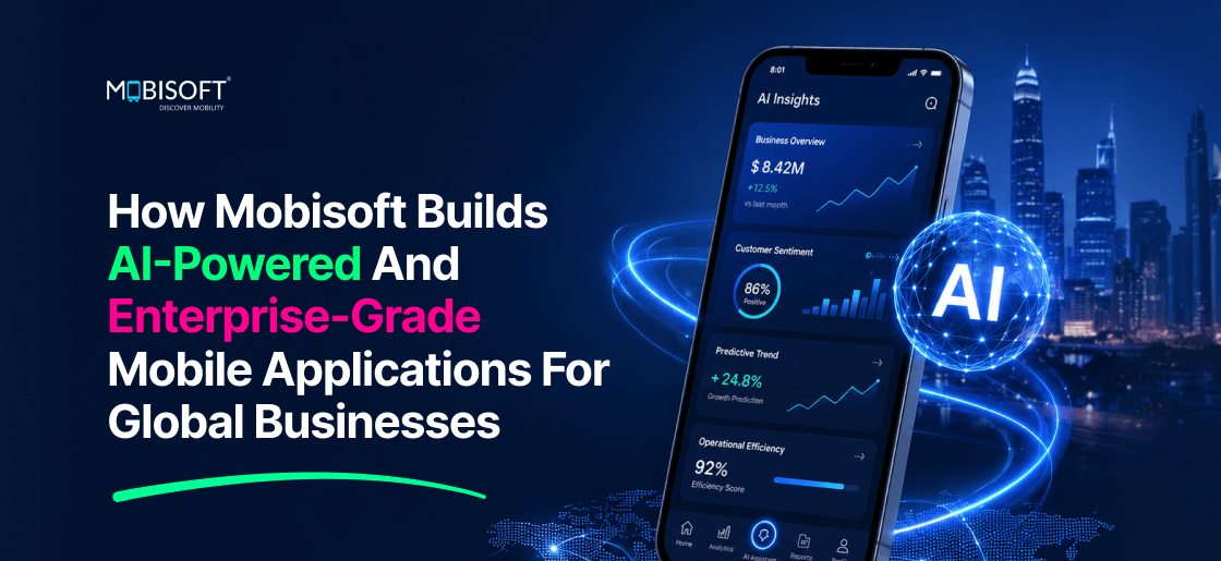 Enterprise mobile app development with AI-powered enterprise applications, enterprise AI solutions, and mobile application security for global businesses