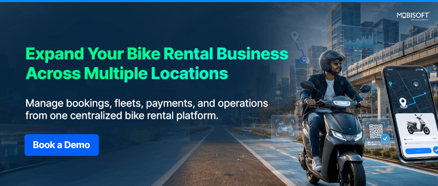 Fleet management solution for expanding bike rental services across locations.