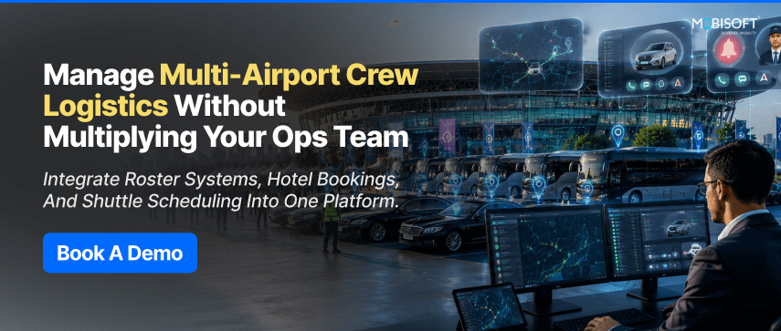 Airport transportation management with airport dispatch software.