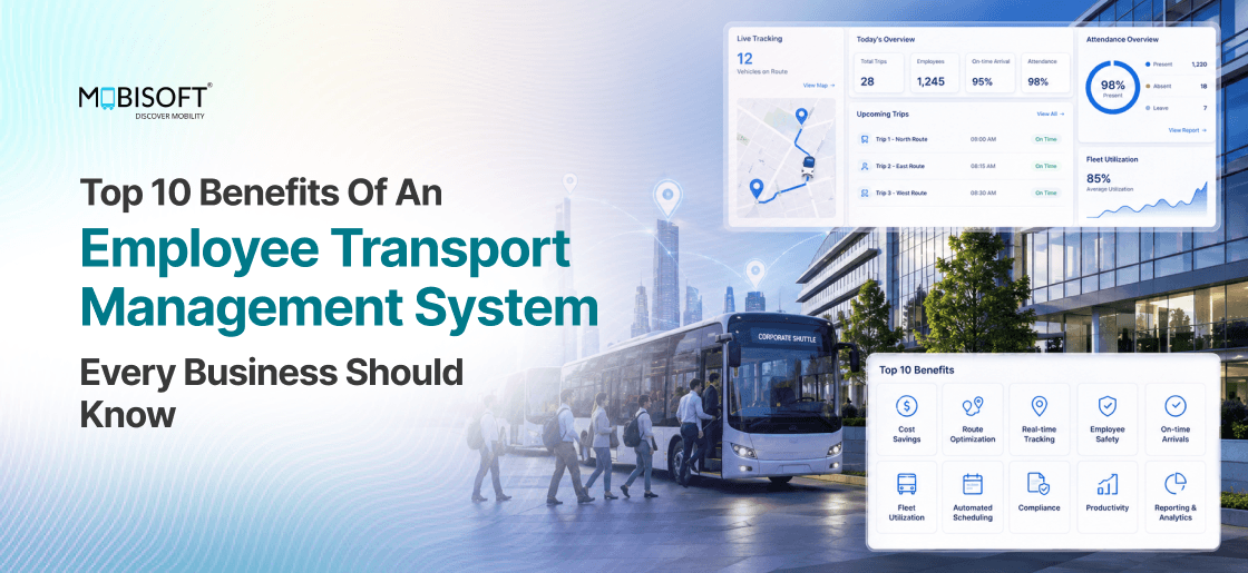 Employee transport management system for smart corporate shuttle operations and employee mobility