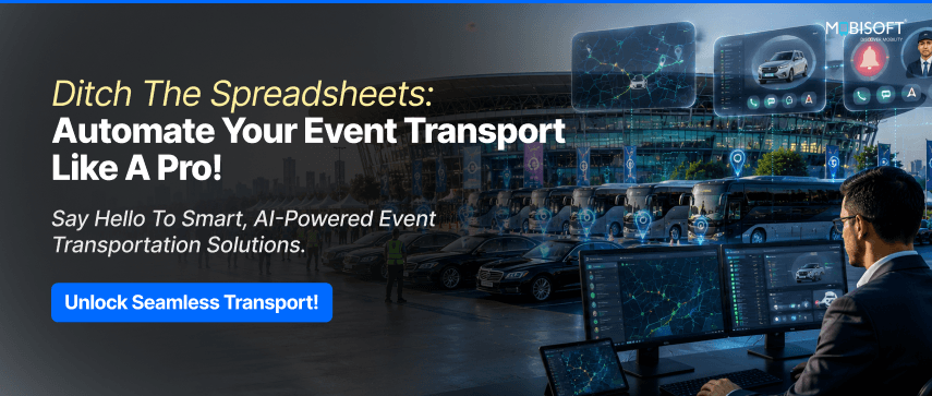 Event transport management software for automated transportation scheduling