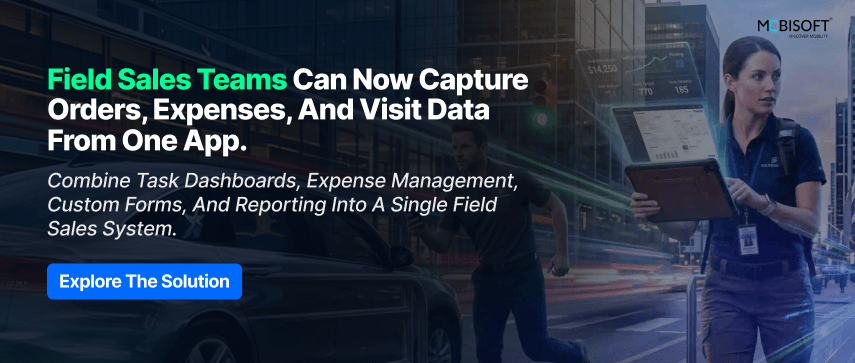 Field sales software for capturing orders expenses and visit data