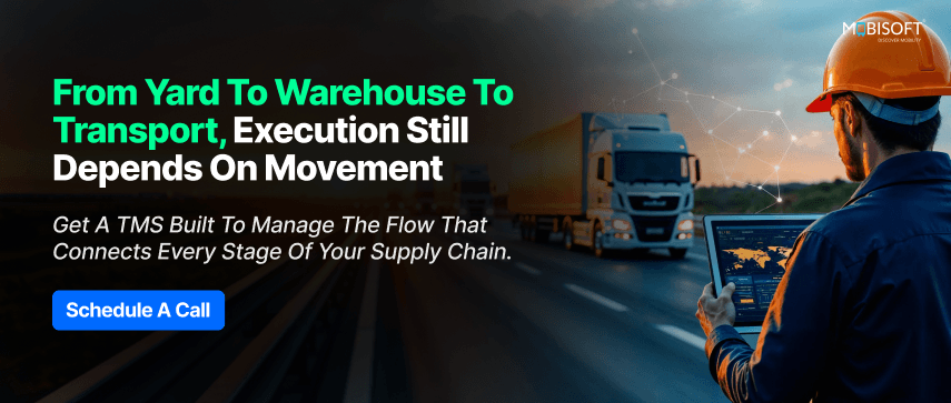 Logistics route optimization from yard to warehouse and transport
