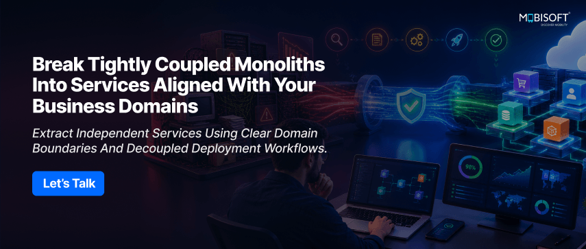  Microservice decomposition based on business domains and bounded contexts
