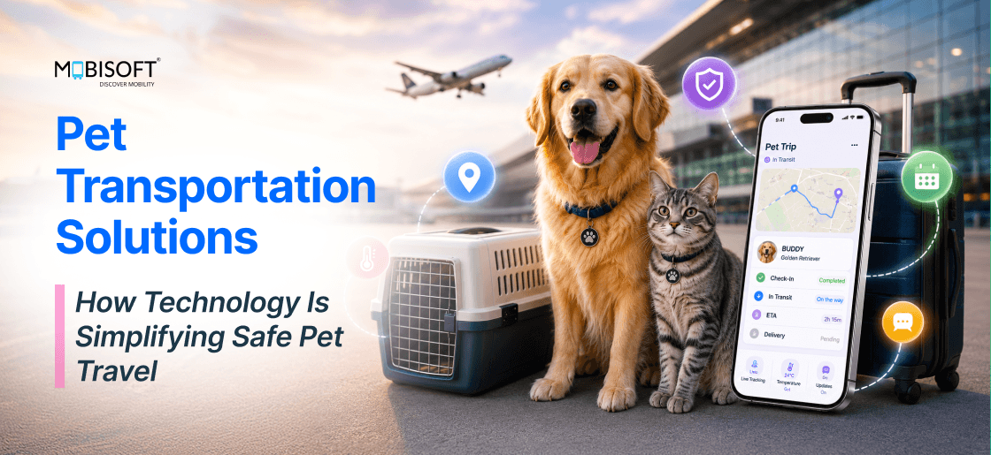 Pet transportation solutions using technology for safe pet travel