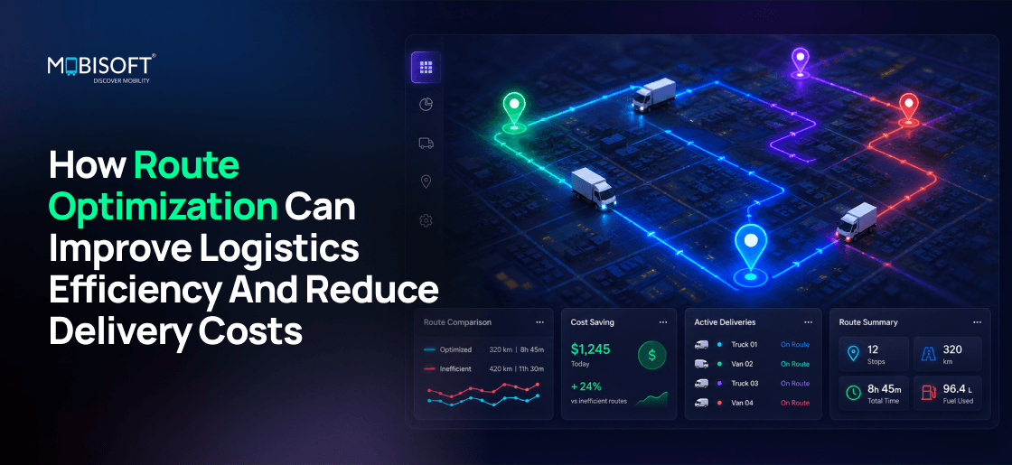 Route optimization improving logistics efficiency and reducing delivery costs