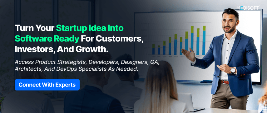 Startup team building an on-demand app and software solution for business growth