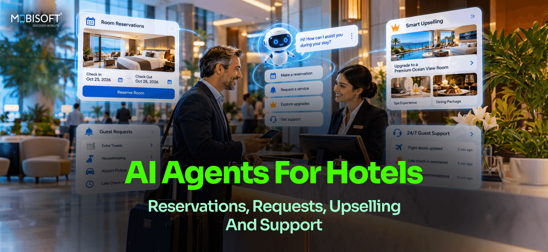 AI agents for hotels automating reservations, guest requests, upselling, and support