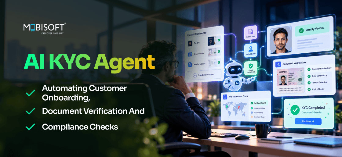 AI KYC agent automating customer onboarding, document verification, and compliance checks