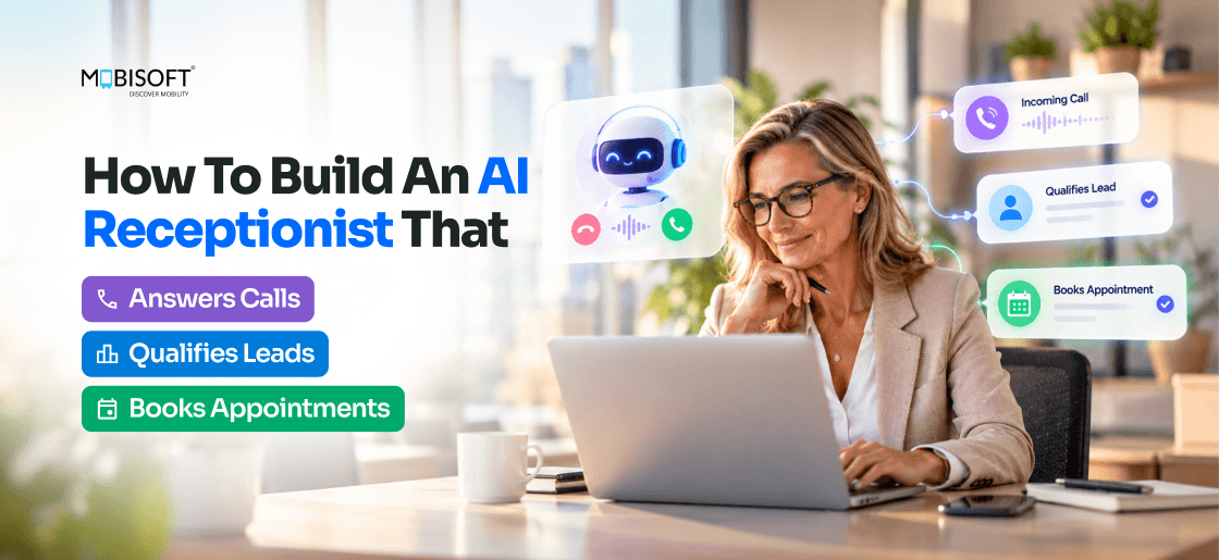 AI receptionist answering calls, qualifying leads, and booking appointments automatically