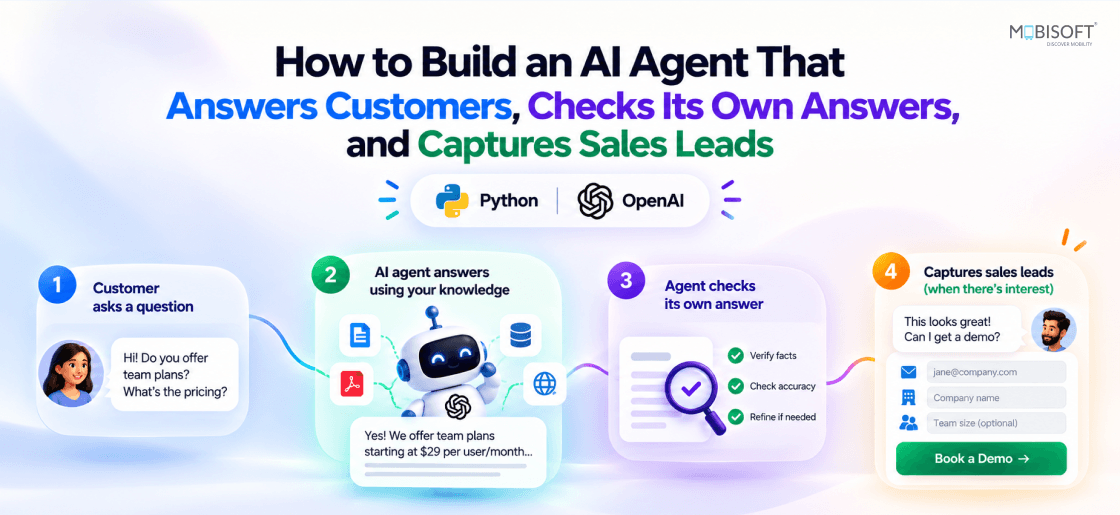 How to build an AI agent in Python that validates answers and captures sales leads.